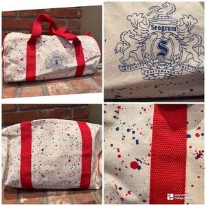 Vtg DeadStock Seagram’s Paint splatter duffle bag